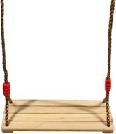 🪡 valuehall wooden hanging swing seat: adjustable swing chair for children & adults | suitable for playground, park, garden & yard | v7110a логотип