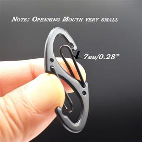 img 2 attached to 🔗 Bytiyar 10 PCS Small Metal 1.6 inches(41mm) Carabiner Clips: Secure & Practical Wire Gate Snap Hooks for Keychains and Tools