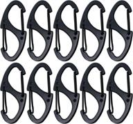 🔗 bytiyar 10 pcs small metal 1.6 inches(41mm) carabiner clips: secure & practical wire gate snap hooks for keychains and tools логотип