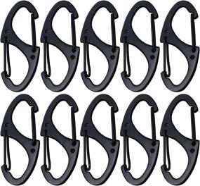 img 4 attached to 🔗 Bytiyar 10 PCS Small Metal 1.6 inches(41mm) Carabiner Clips: Secure & Practical Wire Gate Snap Hooks for Keychains and Tools