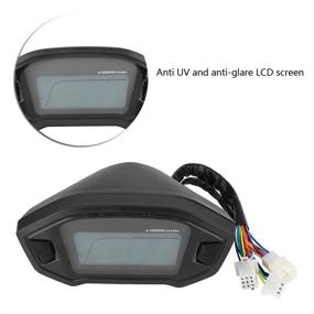 img 1 attached to 🏍️ Enhanced Universal LCD Digital Motorcycle Speedometer MPH Tachometer with Colorful Display and Speed Sensor