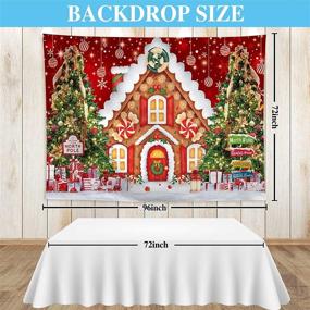 img 3 attached to 🎄 Allenjoy 96"x 72" Christmas Gingerbread House Backdrop for Winter Photography Xmas Tree Background Santa Baby Shower Birthday Party Decoration Banner Supplies Photo Booth Favor Gift Prop