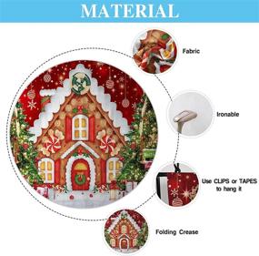 img 2 attached to 🎄 Allenjoy 96"x 72" Christmas Gingerbread House Backdrop for Winter Photography Xmas Tree Background Santa Baby Shower Birthday Party Decoration Banner Supplies Photo Booth Favor Gift Prop