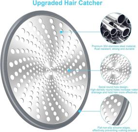 img 2 attached to 🚿 YXYL Shower Drain Hair Catcher - Premium Stainless Steel Hair Trap for Bathroom Showers, 4.85 inch Flat Drain Cover