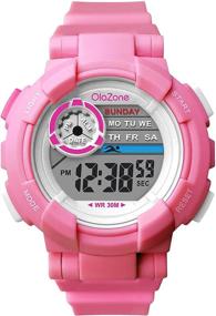 img 4 attached to Digital Sports 7 Color Flashing Waterproof Girls' Watches