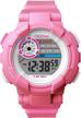 digital sports 7 color flashing waterproof girls' watches logo