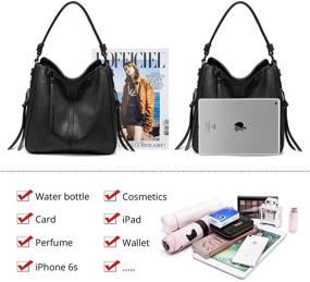 img 1 attached to 👜 Realer Leather Tassel Handbags: Stylish Women's Purses & Wallets for Totes