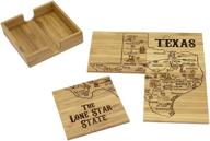 totally bamboo texas puzzle coaster logo