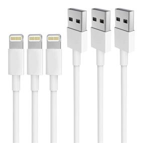 img 4 attached to 🔌 High-Speed iPhone Charger AUNC 3PACK 6 Feet Long Lightning to USB Charging Cable Sync Cable Compatible with iPhone 11/XS Max/X/8/7/Plus/6S/6/SE/5S iPad...