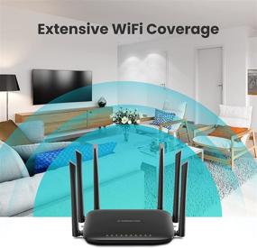 img 2 attached to 🔌 Connectize G6: Быстрый маршрутизатор Gigabit WiFi для игр и домашнего использования - Покрытие 2300 кв.футов, MU-MIMO, Простая установка, Родительский контроль
