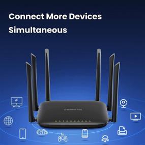 img 1 attached to 🔌 Connectize G6: Быстрый маршрутизатор Gigabit WiFi для игр и домашнего использования - Покрытие 2300 кв.футов, MU-MIMO, Простая установка, Родительский контроль