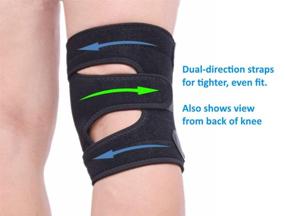 img 2 attached to 🏃 Gladton Knee Brace Support for Running, Sports, Arthritis Pain Relief, Meniscus Tear & Knee Injury - Plus Size Knee Stabilizers for Big Legs & Thighs (3XL)