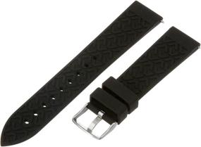 img 2 attached to 🕒Voguestrap TX2020BK Allstrap 20мм Спортивный силиконовый ремешок для часов - Черный, Стандартная длина