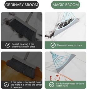 img 1 attached to Gray Silicone Broom for Living Room, Kitchen, and Bathroom - Multifunction Magic Broom for 🧹 Sweeping Water, Pet Hair, and More - Easy to Wash and Dry - Non-Stick Sweeper Broom