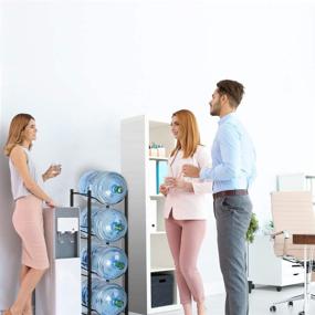 img 2 attached to Nandae 4-Tier Heavy Duty Water Cooler Jug Rack: 🚰 Efficient Storage Solution for 5 Gallon Water Dispensers, Space-Saving Design