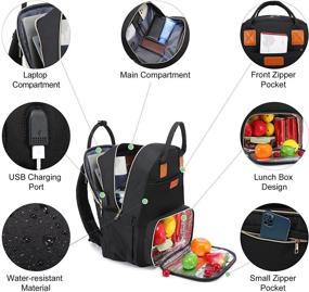 img 2 attached to 🎒 Versatile Lunch Backpack with Insulated Cooler, Laptop Compartment, and Travel Features for Men and Women