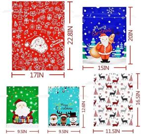 img 1 attached to 🎅 Relyone 30 PCS Christmas Drawstring Bags | Assorted Christmas Wrapping Goodie Bags | Christmas Party Supplies | Large, Medium, Small Sizes