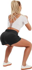 img 2 attached to 🩳 SPECIALMAGIC Women's Sweat Shorts - Casual Summer Athletic High Waisted Shorts with Pockets for Lounge, Yoga, Running & Sports