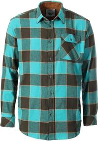 img 4 attached to 👔 Gioberti Brushed Checkered Corduroy Contrast Men's Shirts