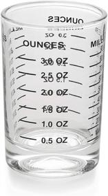 img 4 attached to 3 Ounce/90ml Heavy Shot Glass Measuring Cup for 🥃 Liquids - High-Quality Espresso Glass Cup with Black Line Design