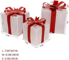 img 2 attached to 🎁 Twinkle Star Set of 3 Christmas Lighted Gift Boxes: Festive Yard Decorations for Holiday Parties