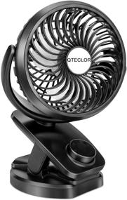 img 4 attached to 🔋 Portable Battery Operated Stroller Fan: Powerful Clip-on Table Fan with 40+ Hours Runtime, 360° Rotation, and Power Bank Function - Perfect for Outdoor Sports Activities