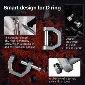 img 2 attached to 🔑 MecArmy CH2 Titanium D Shape Key Ring: Enhanced Utility Keyring with Screw Shackle – Keychain Car Key Tool for Everyday Carry