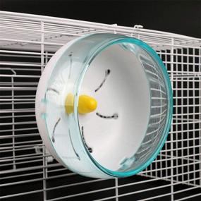 img 1 attached to 🐹 Zhang Ku 5.5inch Silent Hamster Wheel- Premium Running Wheel for Small Pets - Noiseless Exercise Equipment for Hamsters, Rats, and Gerbils