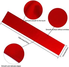 img 2 attached to 🎉 12-Pack Red Satin Table Runner, 12 x 108 Inch, Perfect for Weddings, Banquets, Graduations, Birthdays - ANECO Long Satin Silk Table Runner for Party Decorations