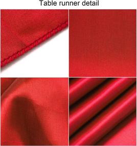img 3 attached to 🎉 12-Pack Red Satin Table Runner, 12 x 108 Inch, Perfect for Weddings, Banquets, Graduations, Birthdays - ANECO Long Satin Silk Table Runner for Party Decorations