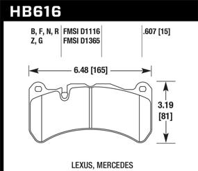 img 1 attached to 🦅 Hawk Performance HB616Z.607 Керамическая тормозная колодка - внешний апгрейд для повышенной производительности торможения