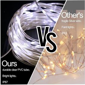 img 2 attached to EhomeTronics Waterproof Rope Lights, USB Powered 16.5ft Fairy String Light with 50LEDs, Twinkle Starry Decoration for Bedroom Indoor Outdoor Christmas Halloween Parties Garden Wedding DIY - White