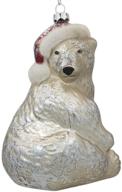 polar bear glass christmas ornament - bestpysanky's finest holiday decor логотип