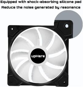 img 3 attached to Enhanced Performance and Style: upHere Long Life 120mm 3-Pin High Airflow Quiet Edition Dynamic Rainbow LED Case Fan - Perfect for PC Cases, CPU Coolers, and Radiators - 3-Pack (SR12-CF3-3-US)