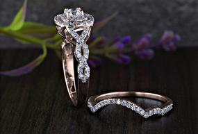 img 2 attached to 💍 Diamond Bridal Engagement Jewelry by Dazzlingrock Collection for Women