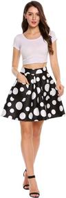 img 3 attached to ZeagooWomen Vintage Rockabilly Casual Skirts Women's Clothing