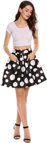 img 2 attached to ZeagooWomen Vintage Rockabilly Casual Skirts Women's Clothing