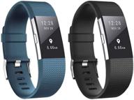 водонепроницаемые ремни для fitbit charge 2 (комплект из 2 штук) логотип