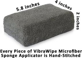 img 1 attached to 🧽 VibraWipe Microfiber Sponge Applicators (8-Pk, 5.8x4x2in, Grey)– Ultimate Tools for Wax, Sealants & Other Conditioners – Enhanced with Microfiber Cloths and Durable Inside-Stitches