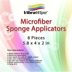 img 3 attached to 🧽 VibraWipe Microfiber Sponge Applicators (8-Pk, 5.8x4x2in, Grey)– Ultimate Tools for Wax, Sealants & Other Conditioners – Enhanced with Microfiber Cloths and Durable Inside-Stitches