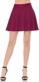 img 1 attached to EIMIN Women's Stretchy Flared Skater Skirt: Stylish & Versatile (S-3XL) - Shop Now!