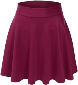 img 4 attached to EIMIN Women's Stretchy Flared Skater Skirt: Stylish & Versatile (S-3XL) - Shop Now!