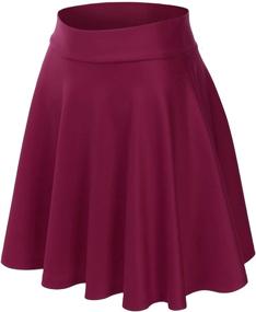 img 3 attached to EIMIN Women's Stretchy Flared Skater Skirt: Stylish & Versatile (S-3XL) - Shop Now!