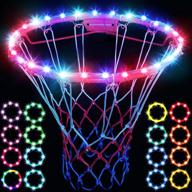 🏀 enhance your outdoor basketball game with rope lights led basketball hoop light: remote control, waterproof, 17 colors, 7 lighting modes - perfect goal accessory for kids and adults логотип