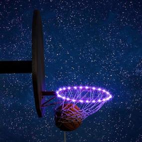 img 2 attached to 🏀 Enhance Your Outdoor Basketball Game with Rope Lights LED Basketball Hoop Light: Remote Control, Waterproof, 17 Colors, 7 Lighting Modes - Perfect Goal Accessory for Kids and Adults