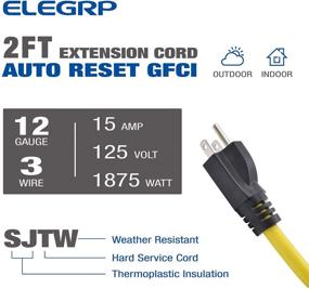 img 2 attached to 🔌 Efficiently Powered: ELEGRP Extension 3 Prongs Grounded Electrical for High-Performance Connectivity