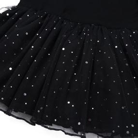 img 1 attached to 👗 CHICTRY Girls Kids Classic Long Sleeve Party Leotard: Sparkling Sequins & Enchanting Tulle Skirted Ballet Dress