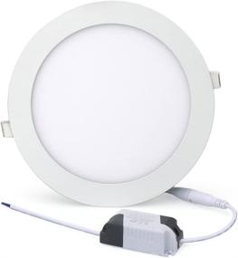 img 2 attached to 💡 Ultra-Thin LED Panel Recessed Ceiling Light 4 Pack - Easy Installation & Energy-Efficient 7 Inch LED Can Lights, 18W 3000K Warm White