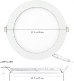 img 3 attached to 💡 Ultra-Thin LED Panel Recessed Ceiling Light 4 Pack - Easy Installation & Energy-Efficient 7 Inch LED Can Lights, 18W 3000K Warm White