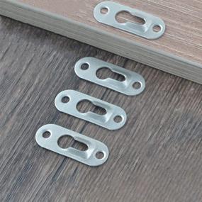 img 1 attached to 🖼️ 20-Pack Adiyer 43mm x 16mm Single Keyhole Hangers: Hanging Plate Hardware for Mirror and Picture Frames